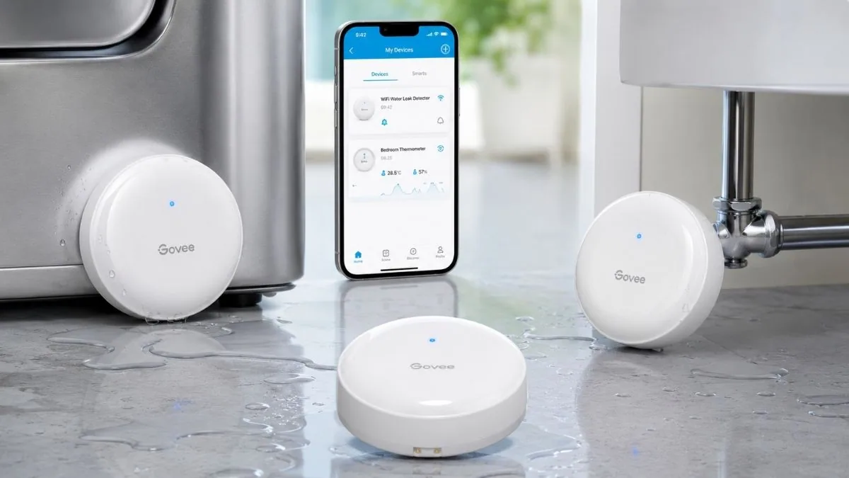 Prevent Expensive Water Damage with the Govee WiFi Water Leak Detector 3-Pack