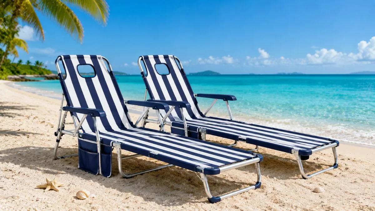 Romswi 2-Pack Folding Tanning Beach Chair: Comfort and Convenience for Outdoor Lounging